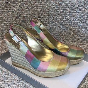 Jessica Simpson platform sling back wedges